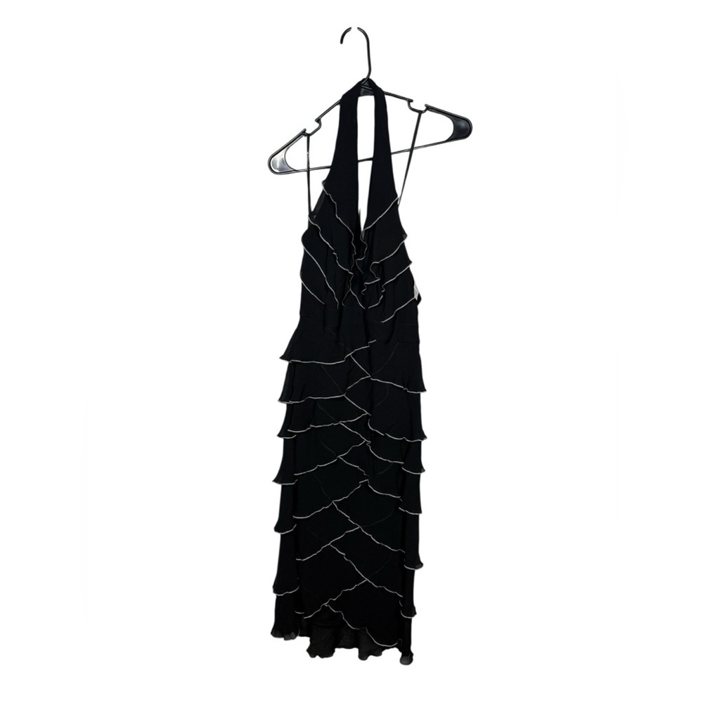 NWT Tadashi Haltered Layered Ruffled Silk Blend Dress Size US 8